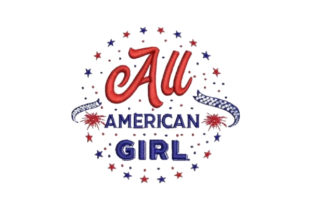 All American Girl Embroidery Design
