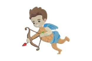 Cupid Shooting Bow Embroidery Design