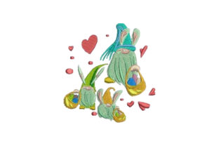 Easter Gnomes Embroidery Design