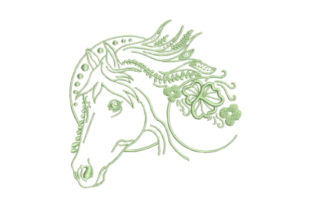 Linework Horse Embroidery Design