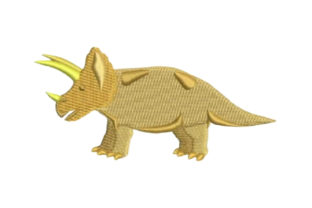 Triceratops Embroidery Design