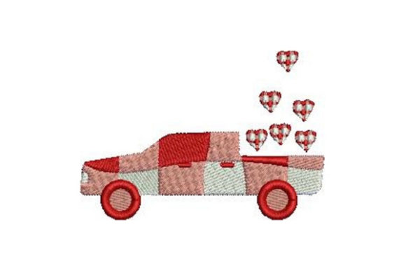 Valentine's Truck Embroidery